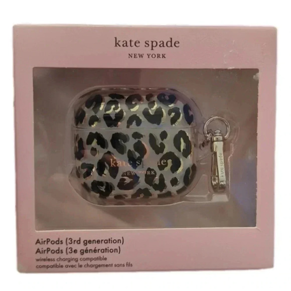 Kate Spade Gold Leopard print airpod 3rd generation case - Picture 1 of 3
